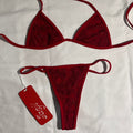 ARCHIVE - red lace microkini set