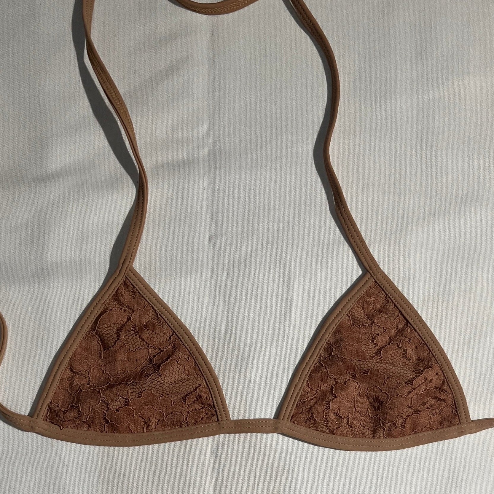 ARCHIVE - Nude Lace Microkini Top