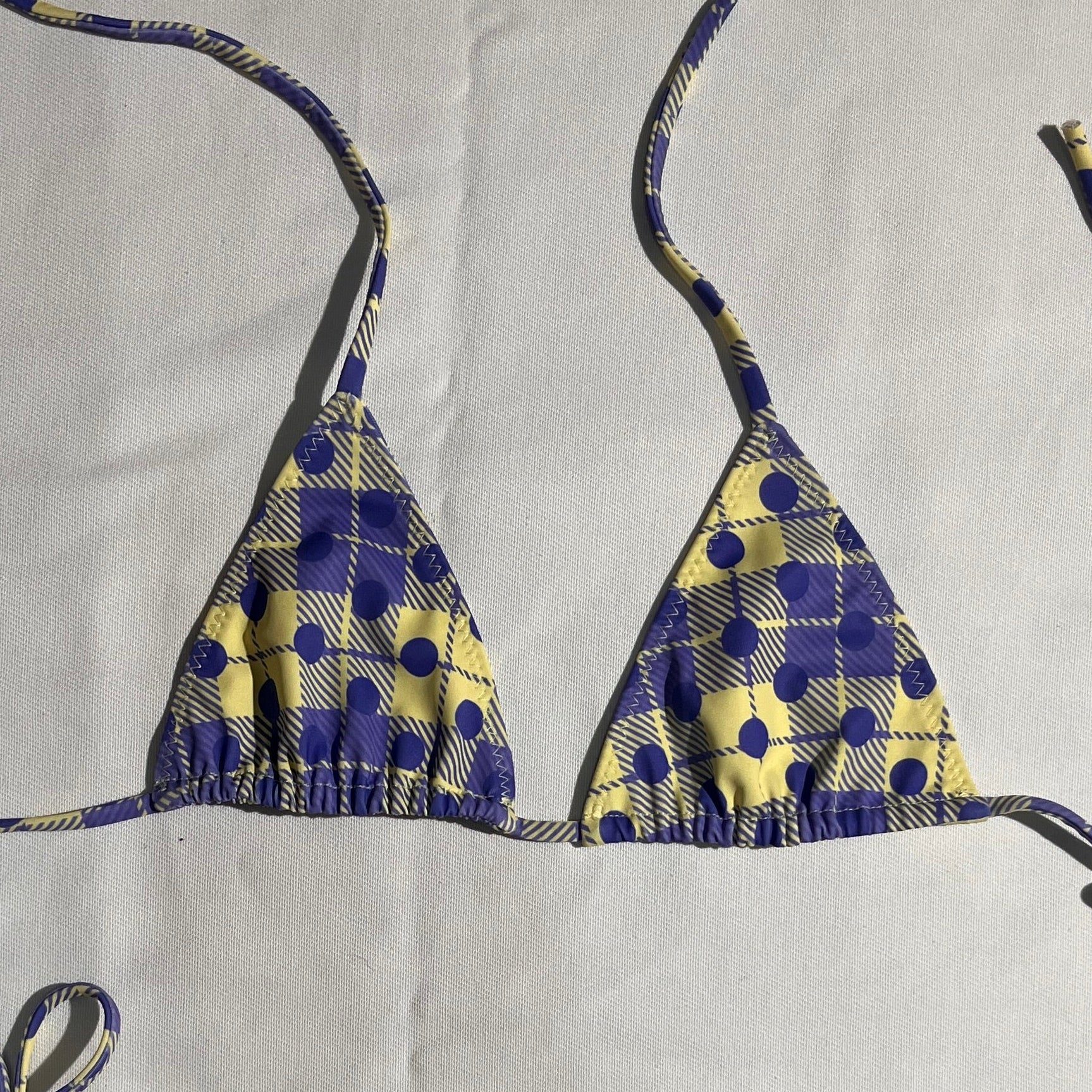 ARCHIVE - Lilac Polka Plaid Top
